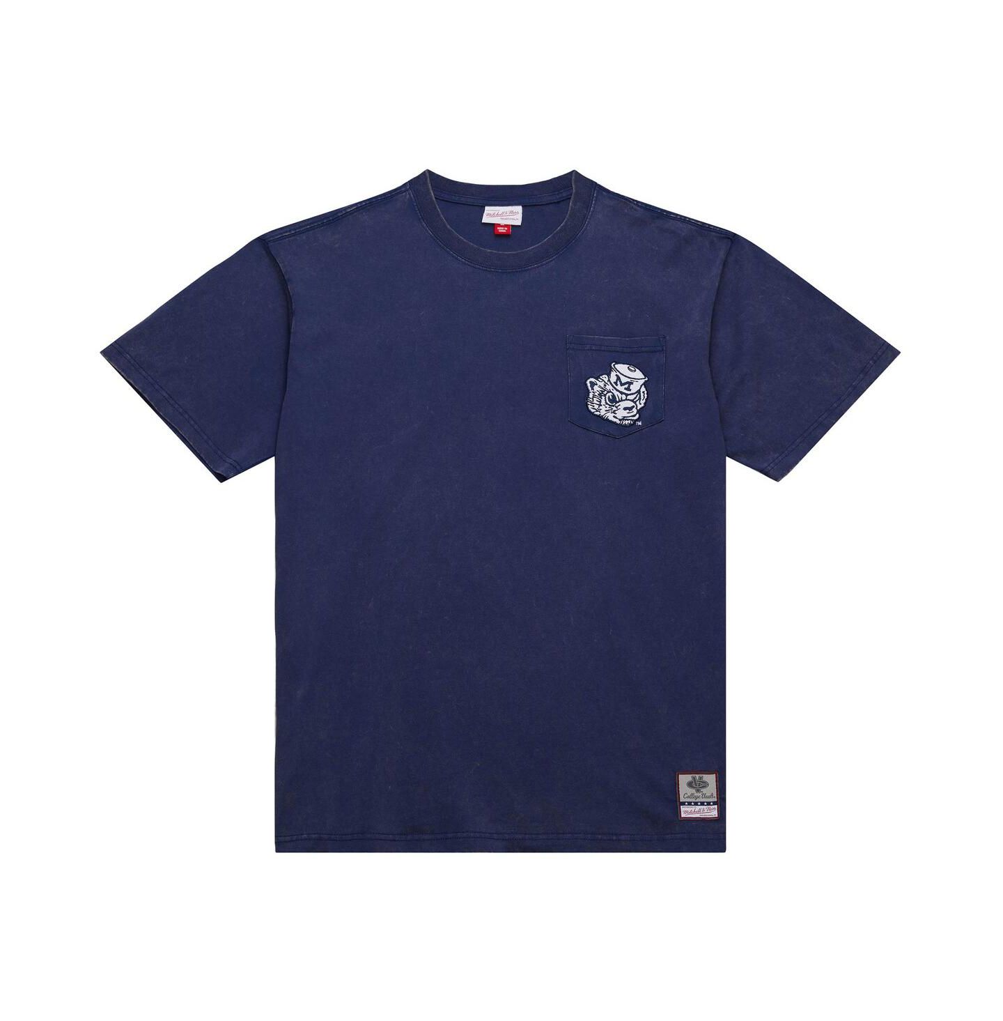 Мужская футболка Mitchell & Ness Navy Michigan Wolverines Big & Tall Fade Away Premium — фото 2