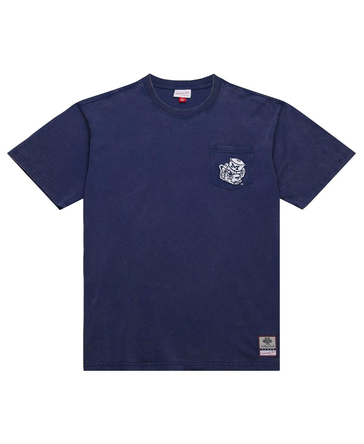 Mitchell & Ness Men's Navy Michigan Wolverines Big Tall Fade Away Premium T-shirt