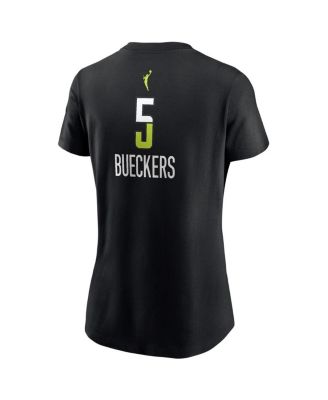 Women's Paige Bueckers Black Dallas Wings 2025 WNBA Draft Rebel Edition Name Number T-Shirt