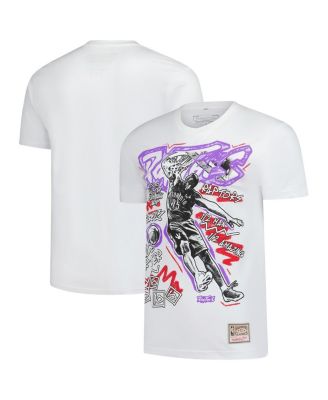 Mitchell & Ness - Men's Vince Carter White Toronto Raptors Hardwood Classics Chalked Up T-Shirt