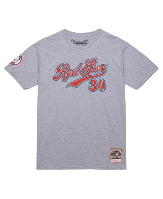 Men's David Ortiz Grey Heather Boston Red Sox Cooperstown Collection Player T-Shirt
