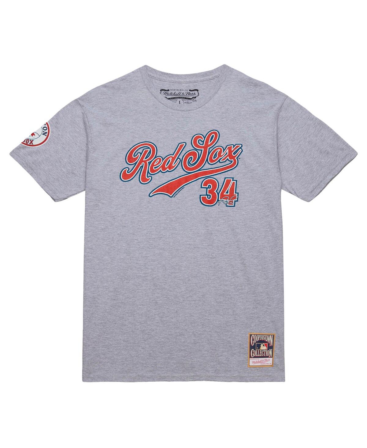 Mitchell & Ness Men's David Ortiz Grey Heather Boston Red Sox Cooperstown Collection Player T-shirt