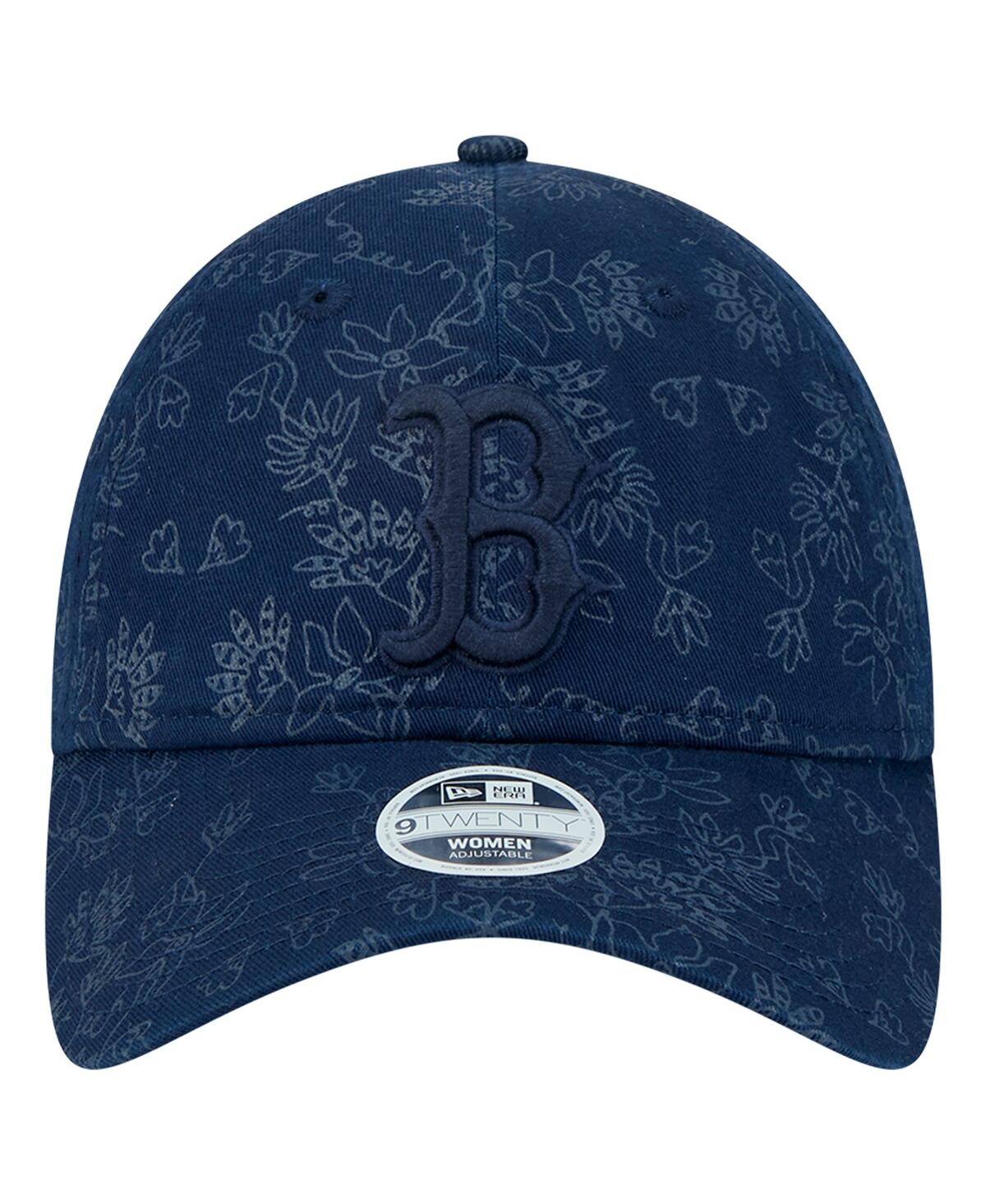 New Era Women's Navy Boston Red Sox Tonal Floral 9twenty Adjustable Hat