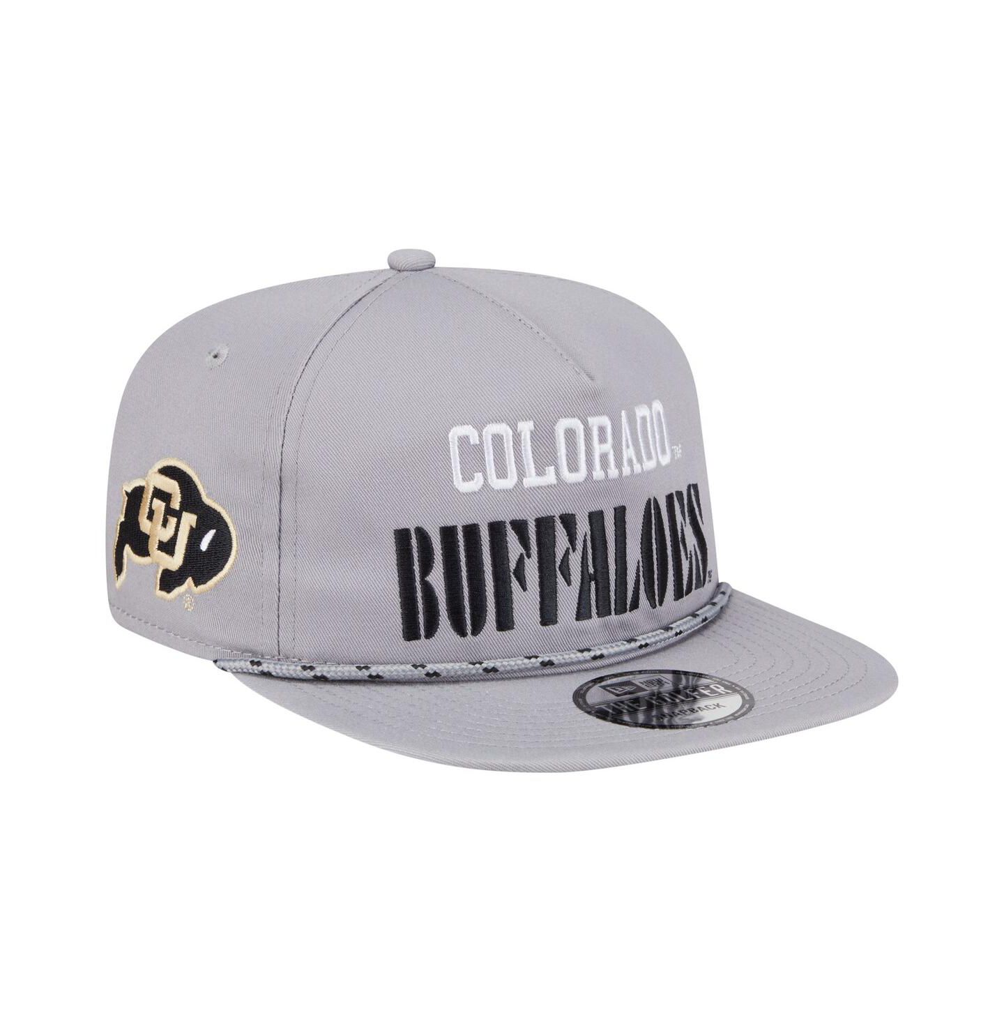 Мужская кепка New Era Gray Colorado Buffaloes Golfer Vintage Adjustable Hat — фото 1