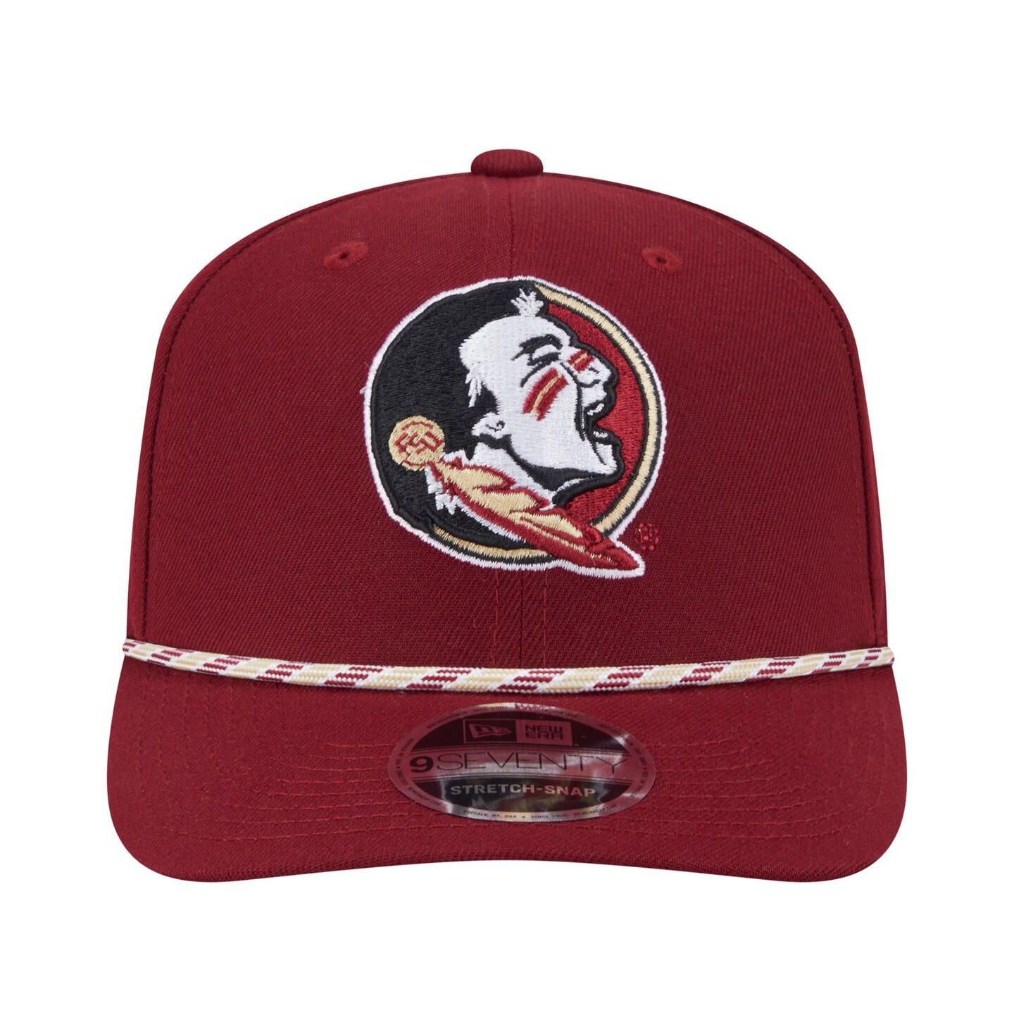 Мужской головной убор New Era Garnet Florida State Seminoles Game Day Multi-Rope 9SEVENTY Stretch-Snap Hat — фото 3