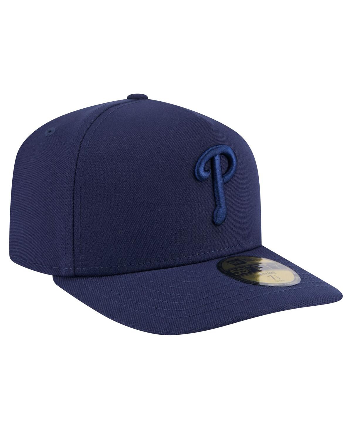 New Era Men's Navy Philadelphia Phillies Color Pack A-frame 59fifty Fitted Hat