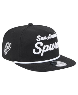 New Era - Men's Black San Antonio Spurs Team Text Golfer Snapback Hat