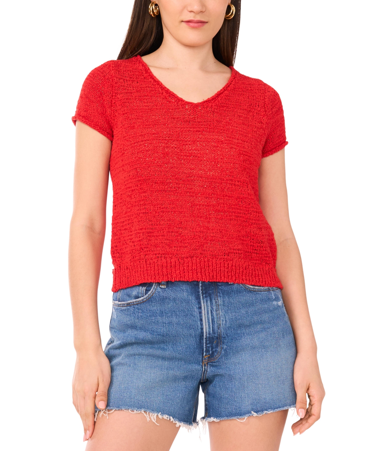 Women's Short-Sleeve Knit Top - Poppy