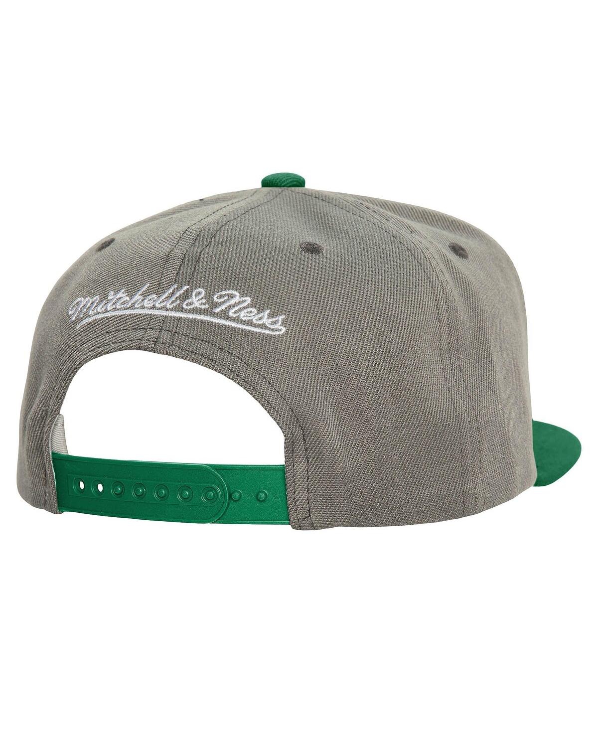 Mitchell & Ness Men's Gray Athletics Cooperstown Collection Basic Flip Snapback Hat