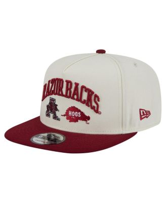 New Era - Men's White Arkansas Razorbacks Collegiate 9FIFTY A-Frame Snapback Hat