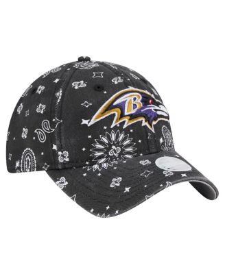 Women's Black Baltimore Ravens Paisley 9TWENTY Adjustable Hat