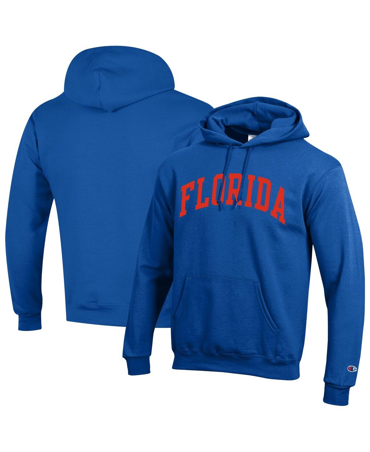 Champion Men's Orange Florida Gators Basic Arch Fleece Pullover Hoodie - Royal