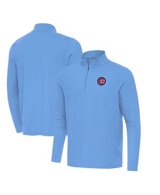 Antigua - Men's Powder Blue Chicago Cubs Intent Quarter-Zip Top