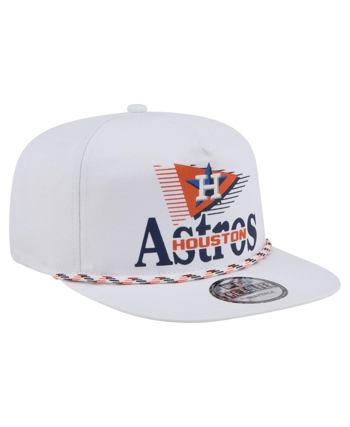 NEW ERA MEN'S WHITE HOUSTON ASTROS COLLIDE GOLFER SNAPBACK HAT 