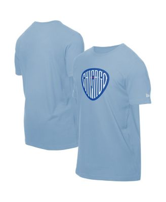 New Era - Men's Light Blue Chicago Cubs Guitar Pick T-Shirt