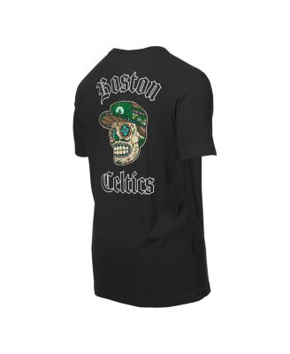Men's Black Boston Celtics Sugar Skulls T-Shirt