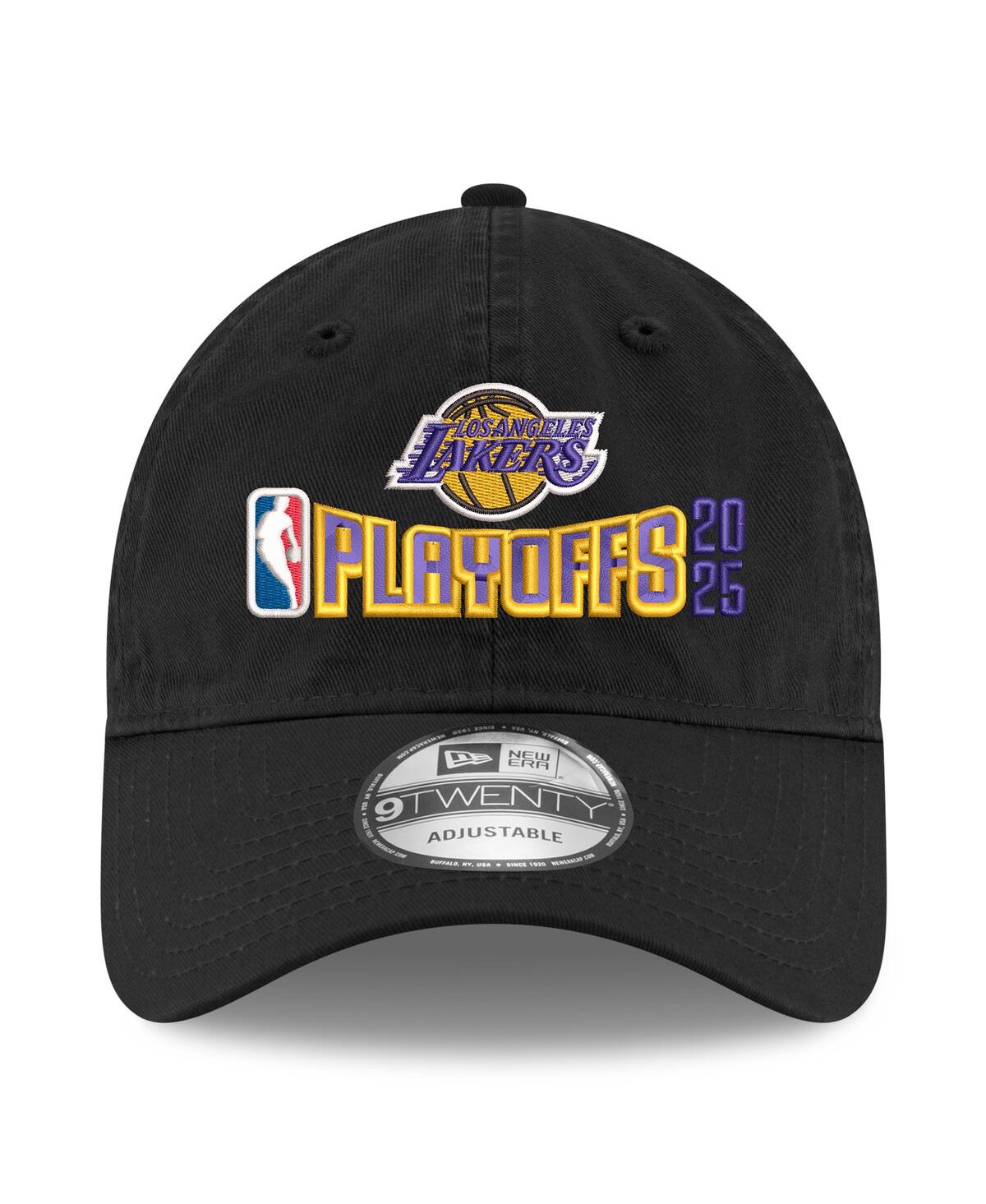 NEW ERA MEN'S BLACK LOS ANGELES LAKERS 2025 NBA PLAYOFFS 9TWENTY ADJUSTABLE HAT 
