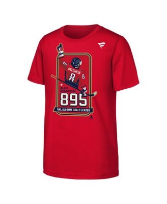 Big Boys and Girls Alexander Ovechkin Red Washington Capitals NHL All-Time Leading Goal Scorer Locker Room T-Shirt