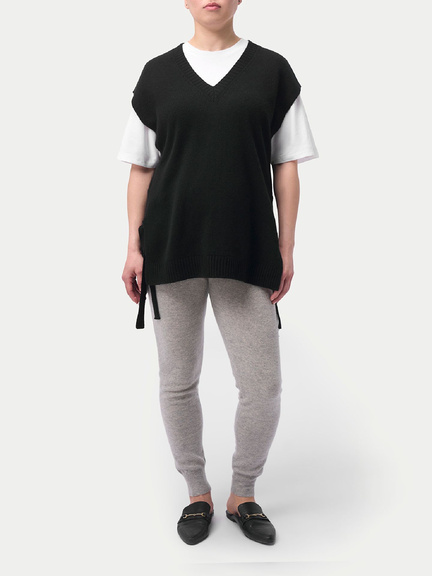 Женские брюки Gobi Cashmere Maternity Over Bump Cashmere Knit, цвет: Серый — фото 4