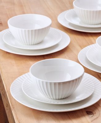 Fluted Grace 24 Pc. Dinnerware Set, Service for 8