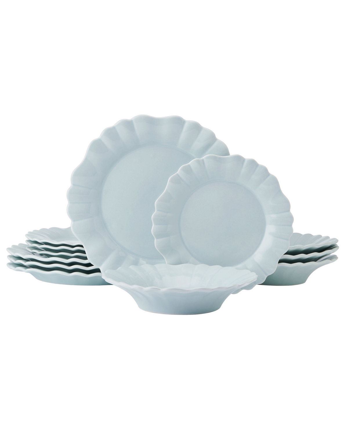 Graceful Petals 12-Pc. Dinnerware Set, Service for 4 - White