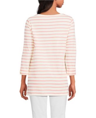 Women's Supima Cotton Adjustable 3/4 Sleeve Boatneck Tunic