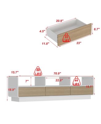 46 Inch black Crystal Electric Fireplace with Black TV Stand, 12 Color Flame, 5 Brightness Levels