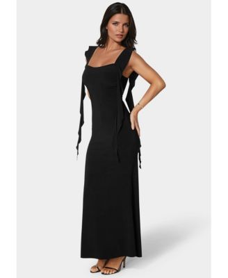 Women's Jersey Cascade Ruffle Dress