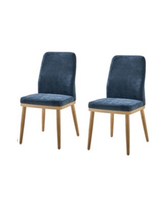  Set of 2  Wood & Upholstered  Ergonomic Design, Easy to Assemble  Dining Chairs