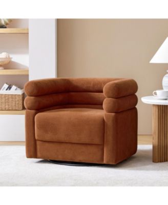 Single Piece  Fabric Donat Modern Swivel Barrel Swivel Chair