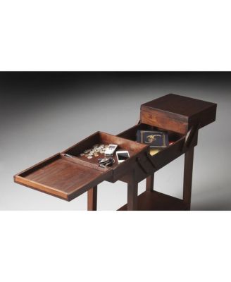 Solid Wood Rectangular End Table With Drawer And Shelf