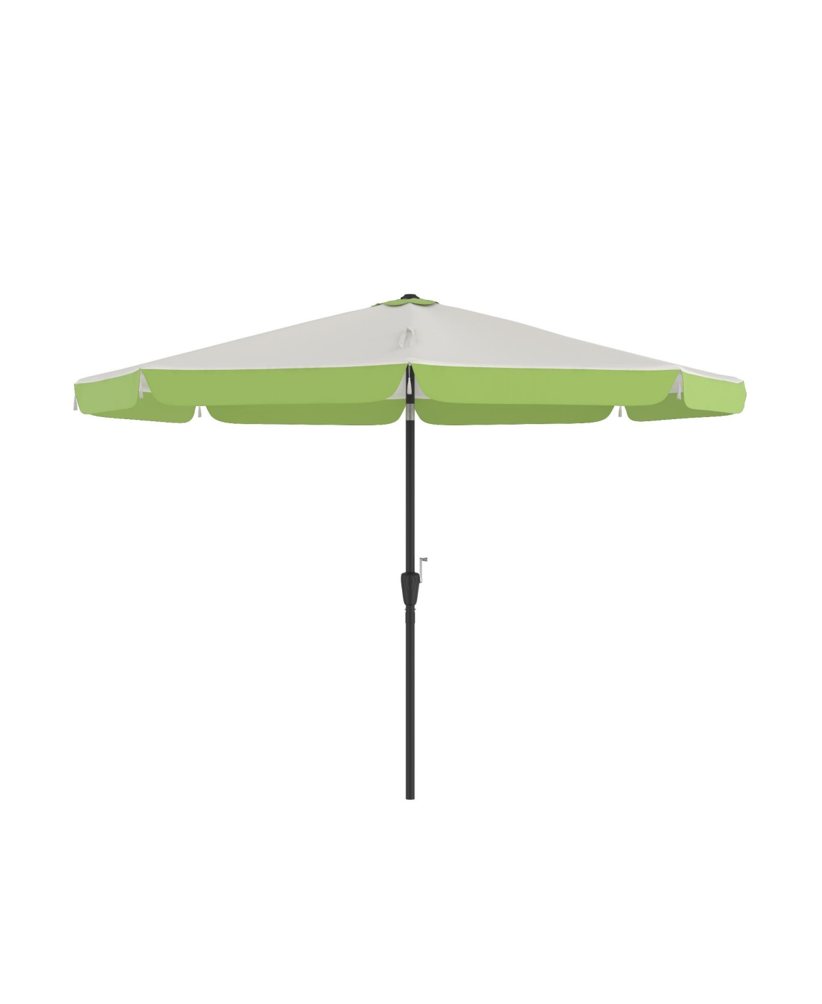 10 ft tassel umbrella, outdoor umbrella with tilt and crank for garden, deck, backyard, pool and beach, green - Green
