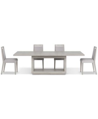 Tivie 5-Pc. Dining Set (Rectangular Table & 4 Wood Dining Chairs)