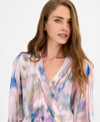 Women's Printed Blouson Dress