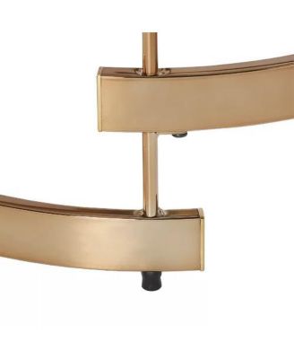 Contemporary Glass and Iron Round End Table for Side or Accent Use