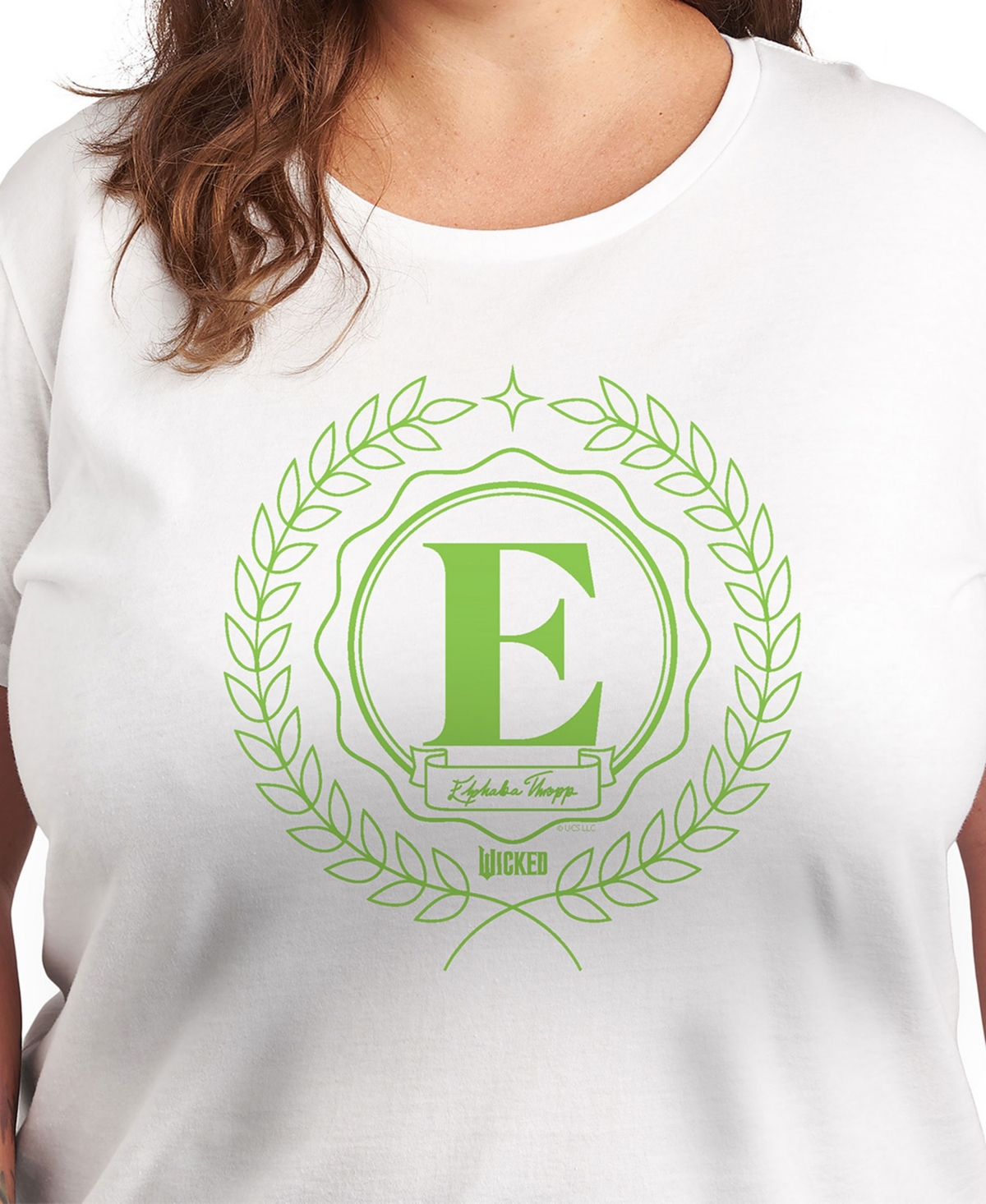 Hybrid Apparel Plus Size Wicked Elphaba E Graphic T-shirt