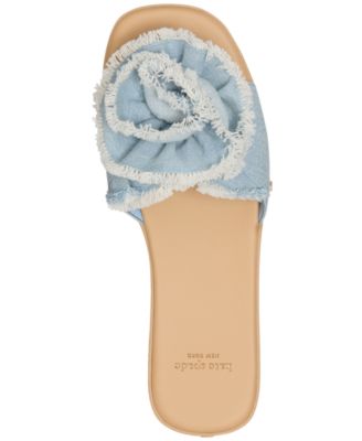【Kate Spade】★サンダル★ Flourish Canvas Flat Sandal kate spade new york Flourish Canvas Frayed Flower Flat Slide