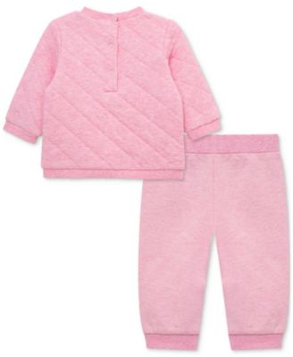 Baby Girls Cute Pups Sweatshirt & Pants, 2 Piece Set