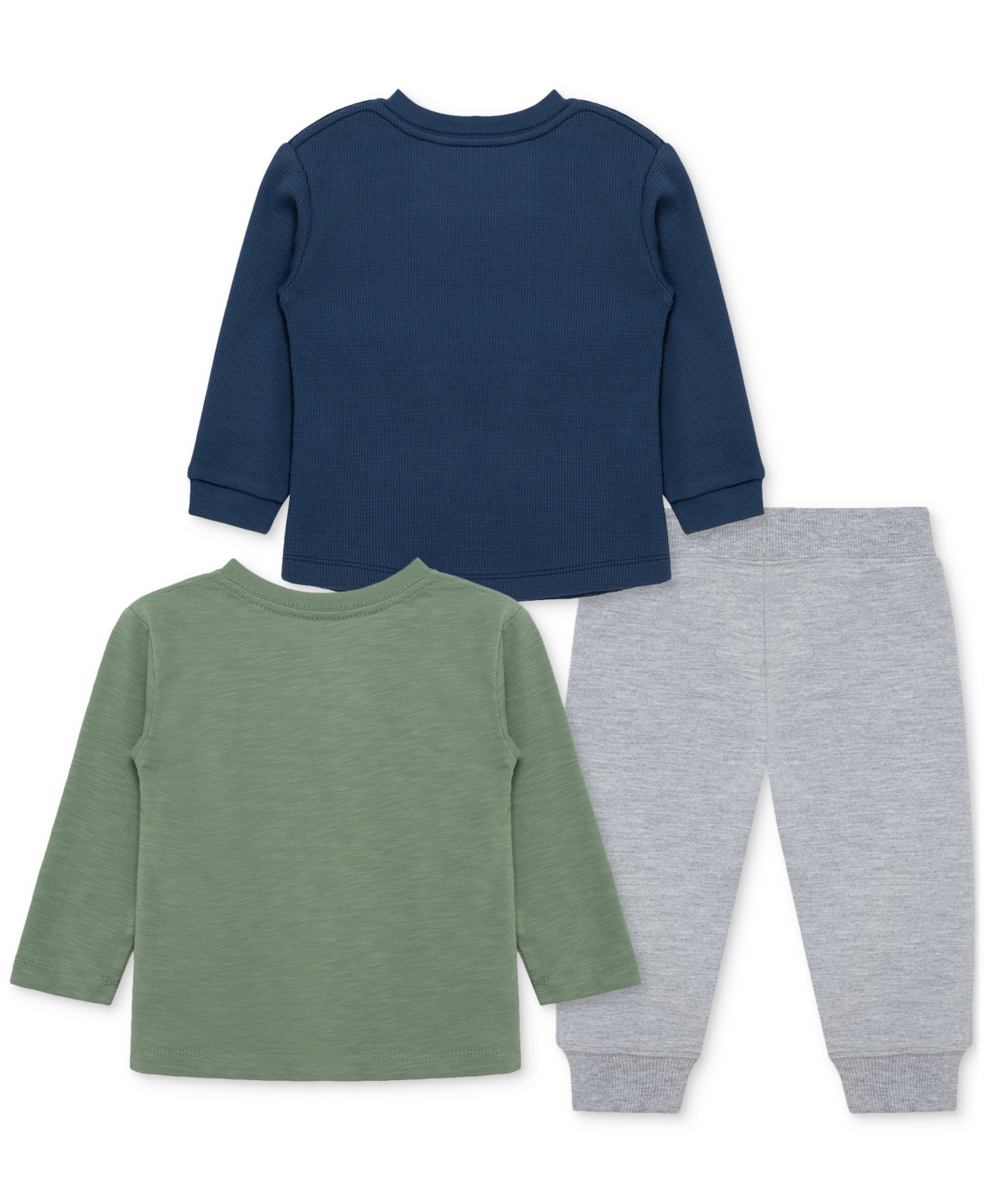Little Me Baby Boys Dino T-shirts & Jogger Pants, 3 Piece Set In Multi
