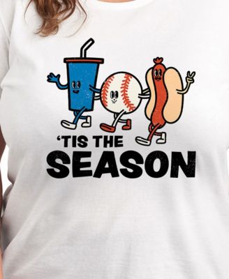 Plus Size Tis the Season Graphic Crew Neck T-Shirt