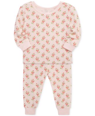 Baby Girls Floral Pajamas, 4 Piece Set