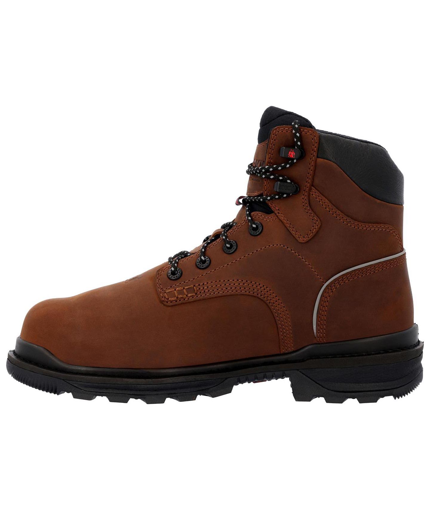 Мужские ботинки ROCKY Rams Horn Composite Toe Internal Met Guard Work Boot, цвет: Crazy Horse — фото 6