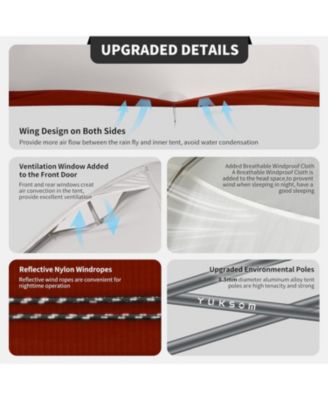 2 Person Tent Lightweight Backpacking Tent with Footprint - Free Standing Ultralight Camping Hiking Backpack Tents