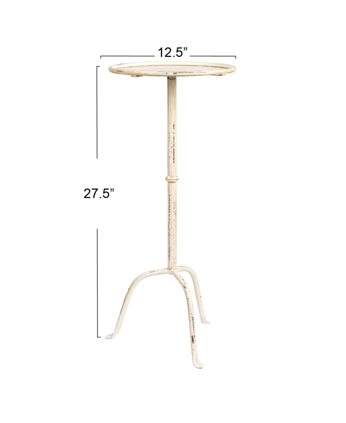 Creative Co-op 12.3" Metal Martini Footed Base Cocktail Table