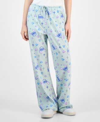 Juniors' Stitch Allover-Print Drawstring Pants