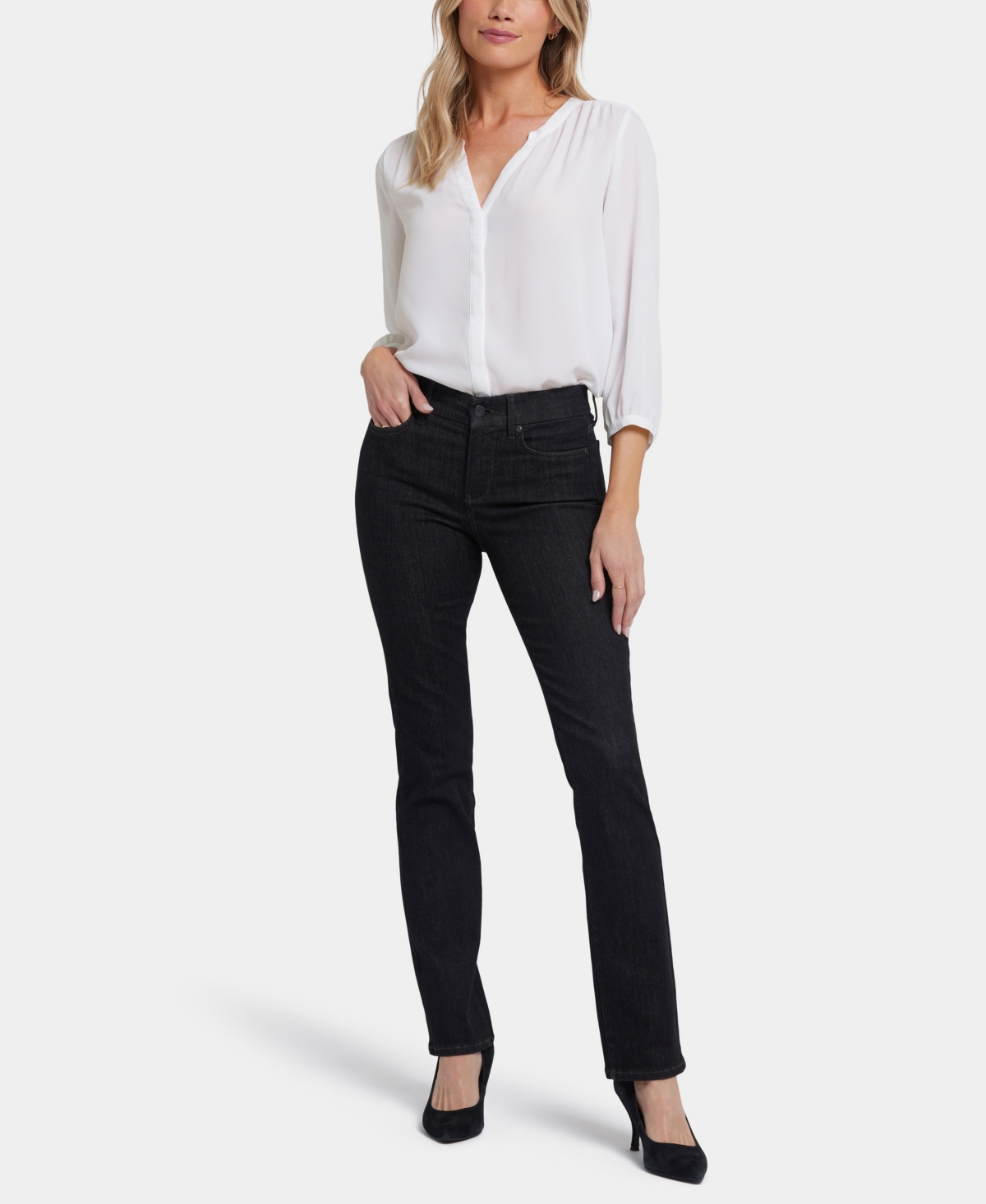 Nydj Sheri Womens Denim High Rise Slim Jeans