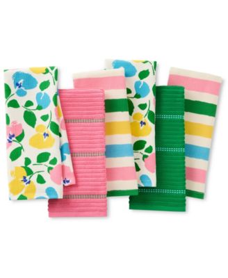 Painterly Bouquet Cotton Kitchen Towel Set, 17" x 28"