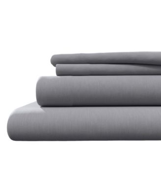 Linery and Co Heathered Melange Cotton Jersey Knit Sheet Set