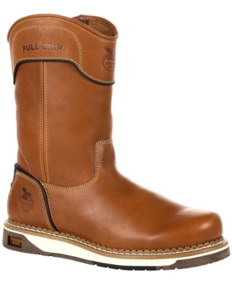 Мужские ботинки GEORGIA BOOT Amp LT Wedge Pull On Work Boot, цвет: Коричневый