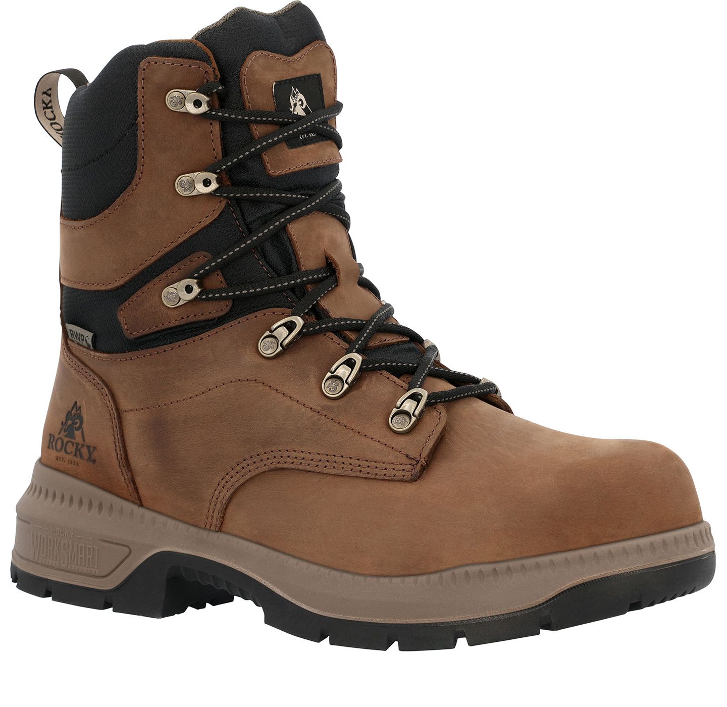 Мужские ботинки ROCKY Worksmart 8" Comp Toe Internal MET Guard Work Boot, цвет: Crazy Horse — фото 6